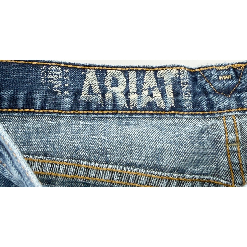 Ariat Mens Jeans Size 34x32 Blue Denim Straight Leg Casual Work Outdoor Chore - Picture 7 of 14